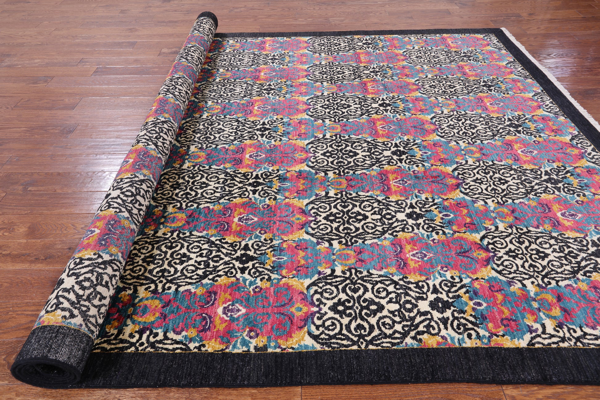 William Morris Hand Knotted Wool Area Rug - 8' 0" X 10' 6" - Golden Nile