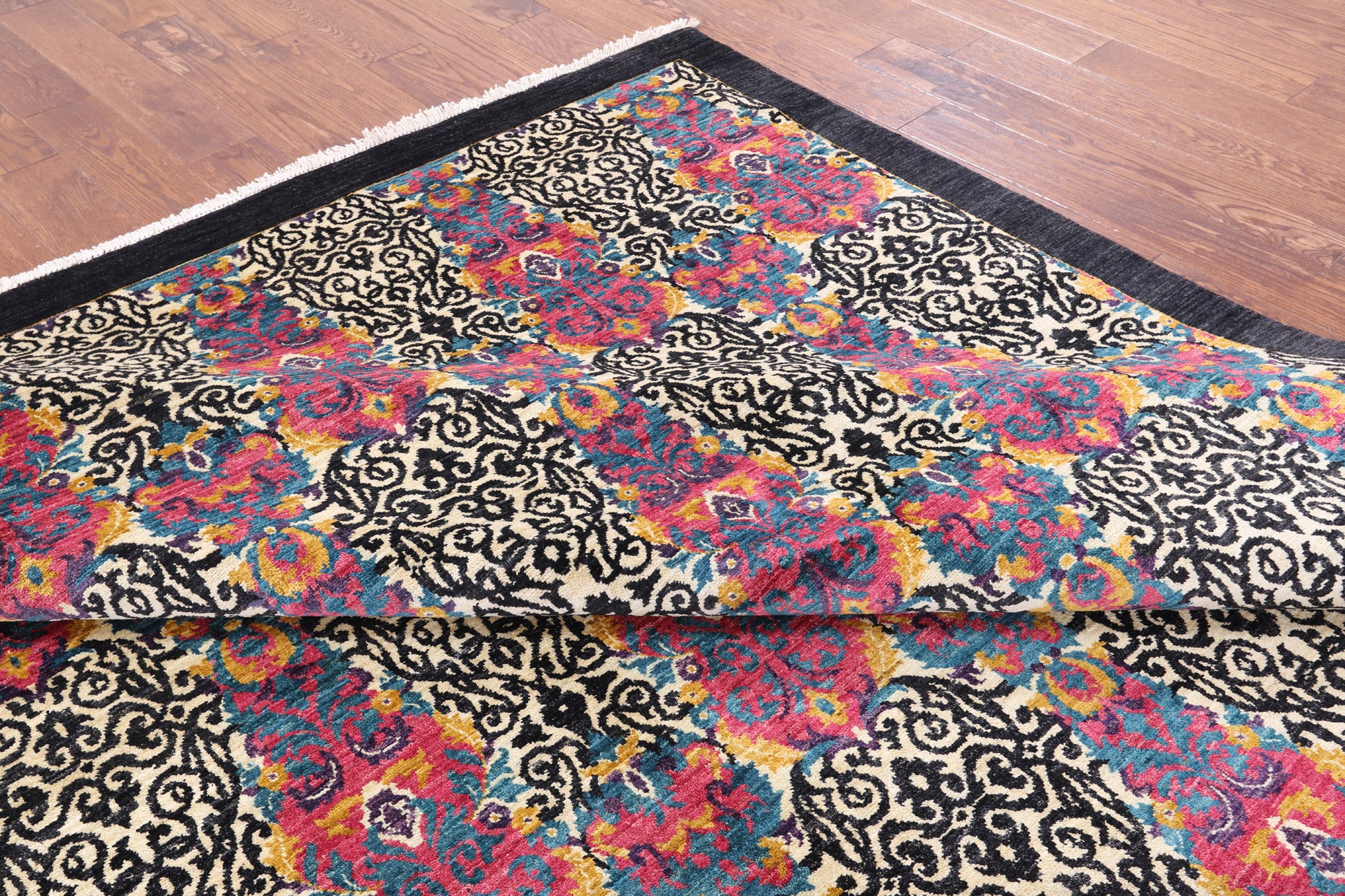 William Morris Hand Knotted Wool Area Rug - 8' 0" X 10' 6" - Golden Nile