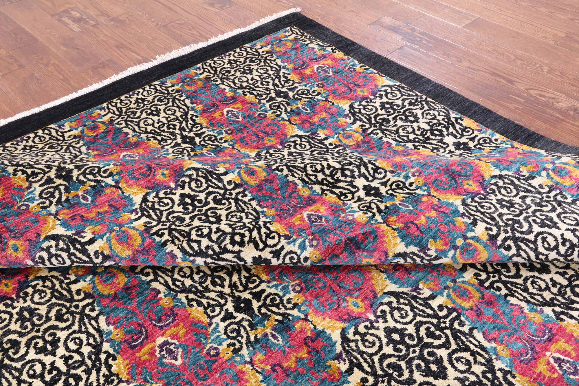 William Morris Hand Knotted Wool Area Rug - 8' 0" X 10' 6" - Golden Nile