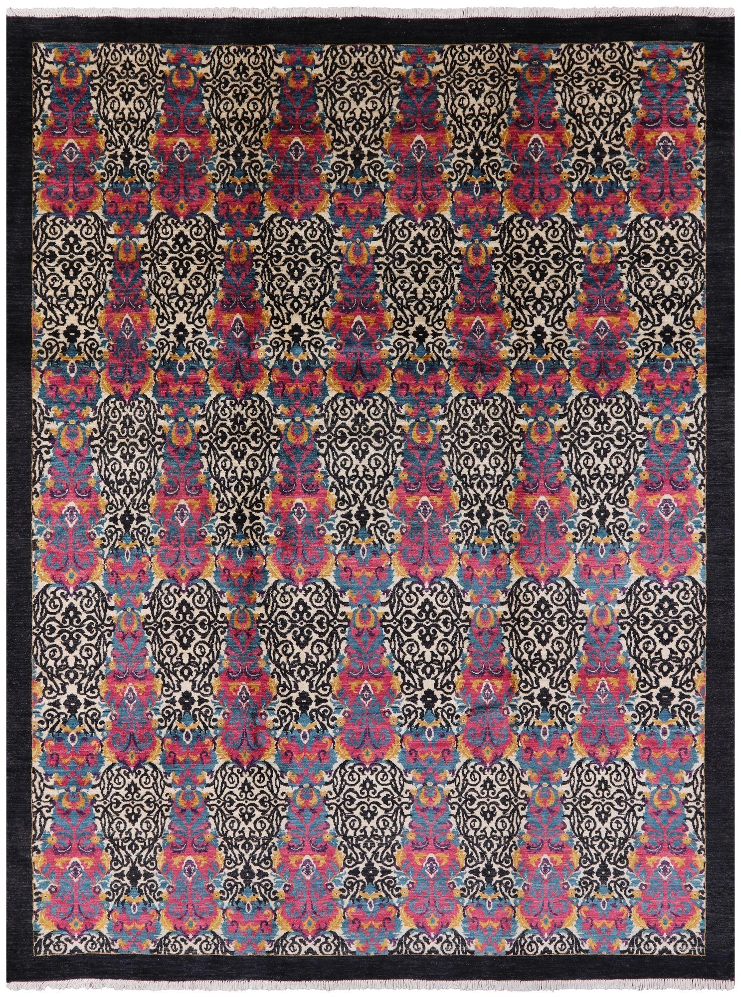 William Morris Hand Knotted Wool Area Rug - 8' 0" X 10' 6" - Golden Nile