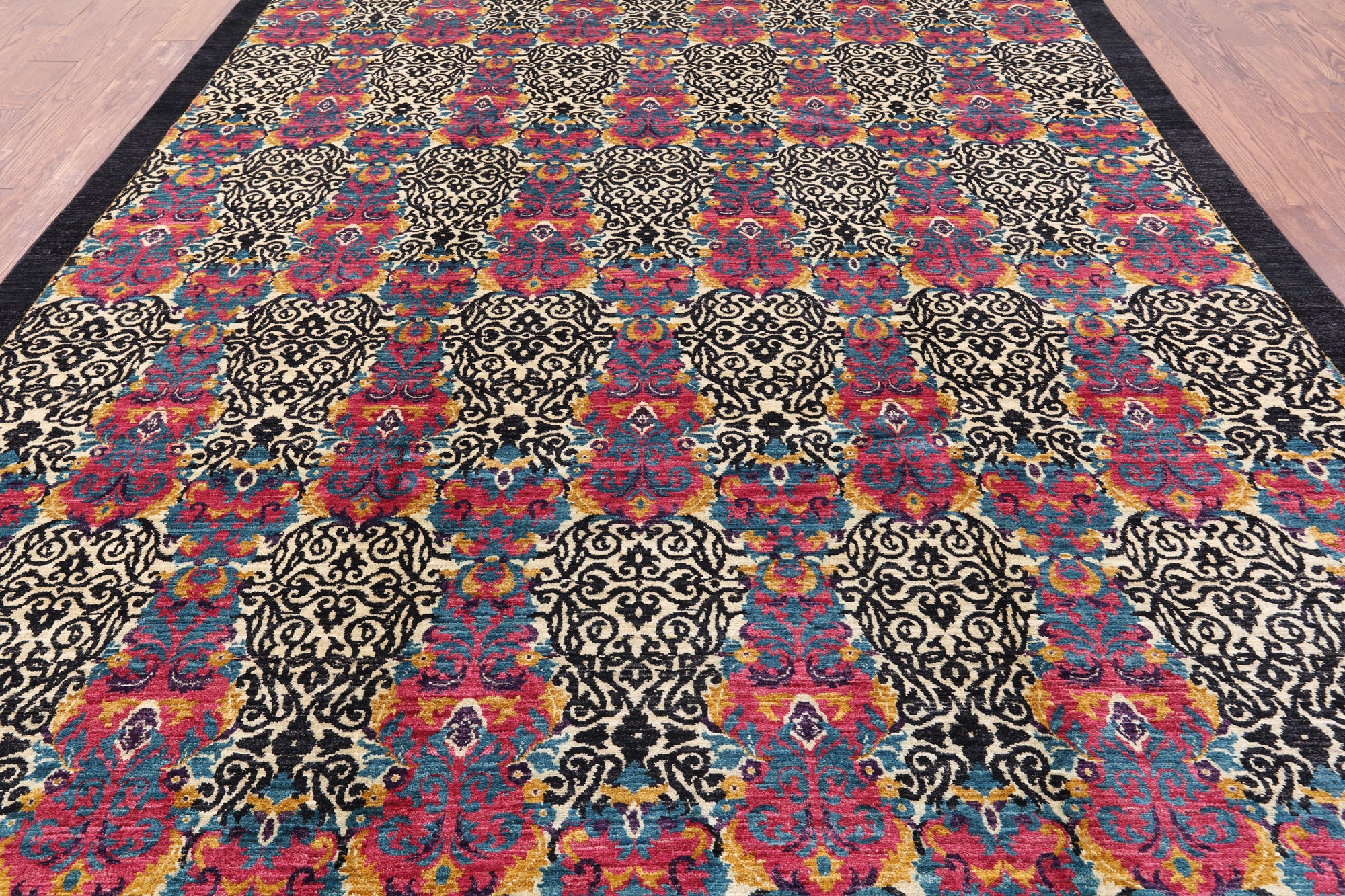 William Morris Hand Knotted Wool Area Rug - 8' 0" X 10' 6" - Golden Nile