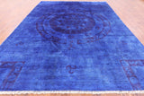 Overdyed Full Pile Hand Knotted Wool Rug - 9' 3" X 11' 8" - Golden Nile