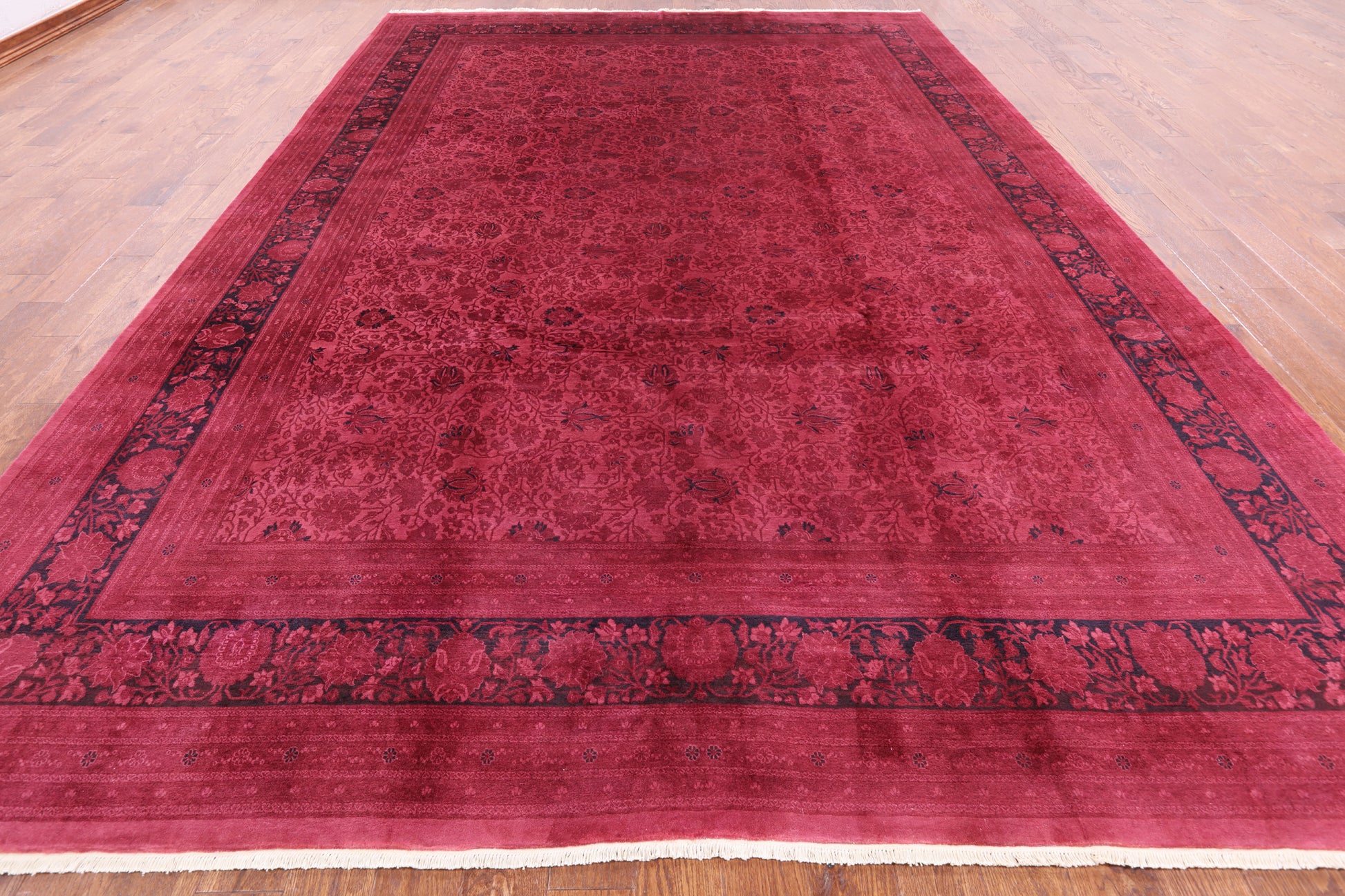 Pink Full Pile Overdyed Handmade Wool Area Rug - 9' 10" X 14' 6" - Golden Nile