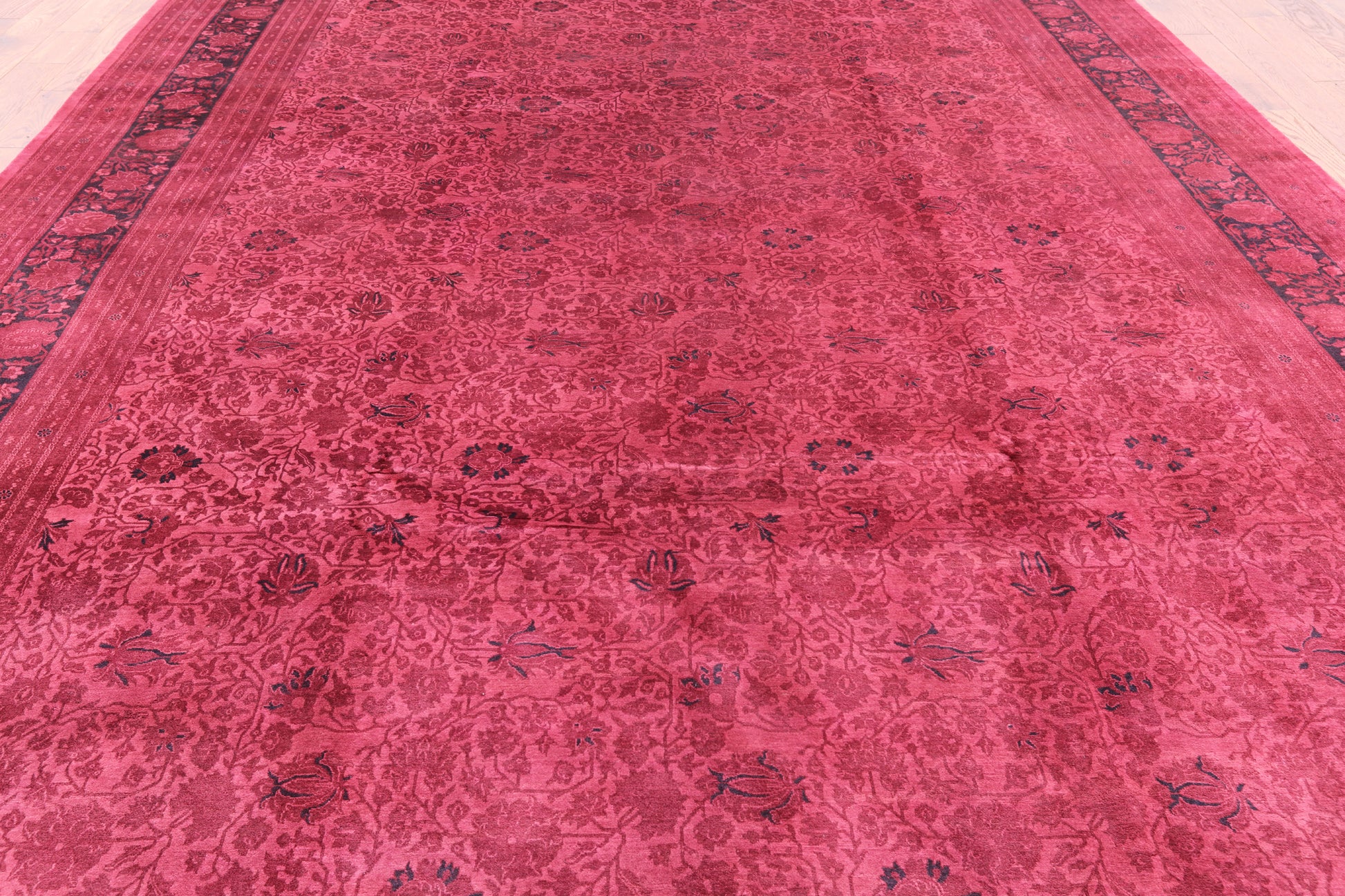 Pink Full Pile Overdyed Handmade Wool Area Rug - 9' 10" X 14' 6" - Golden Nile