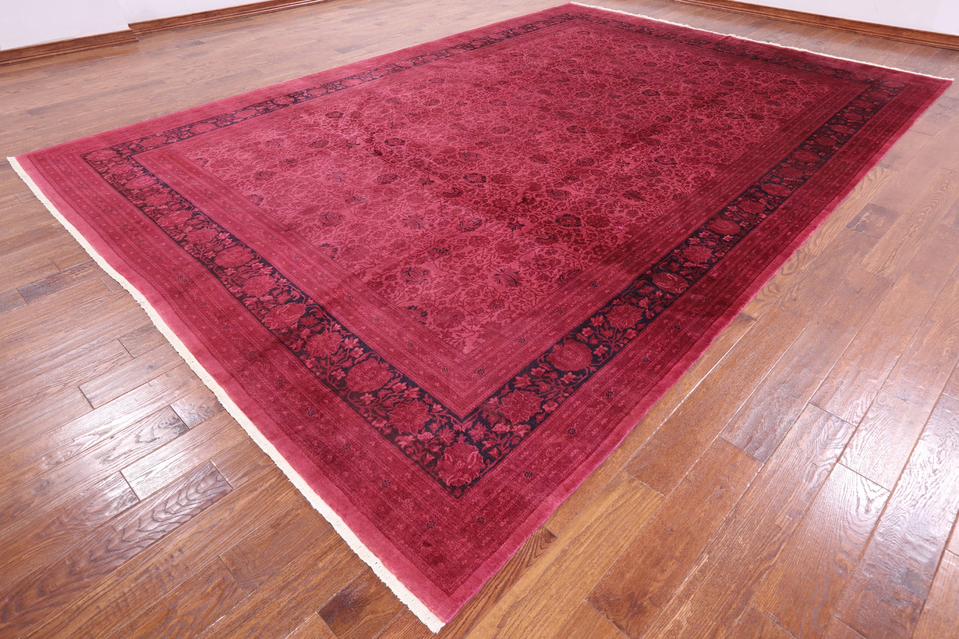 Pink Full Pile Overdyed Handmade Wool Area Rug - 9' 10" X 14' 6" - Golden Nile