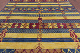Tribal Moroccan Hand Knotted Wool Rug - 8' 2" X 9' 10" - Golden Nile