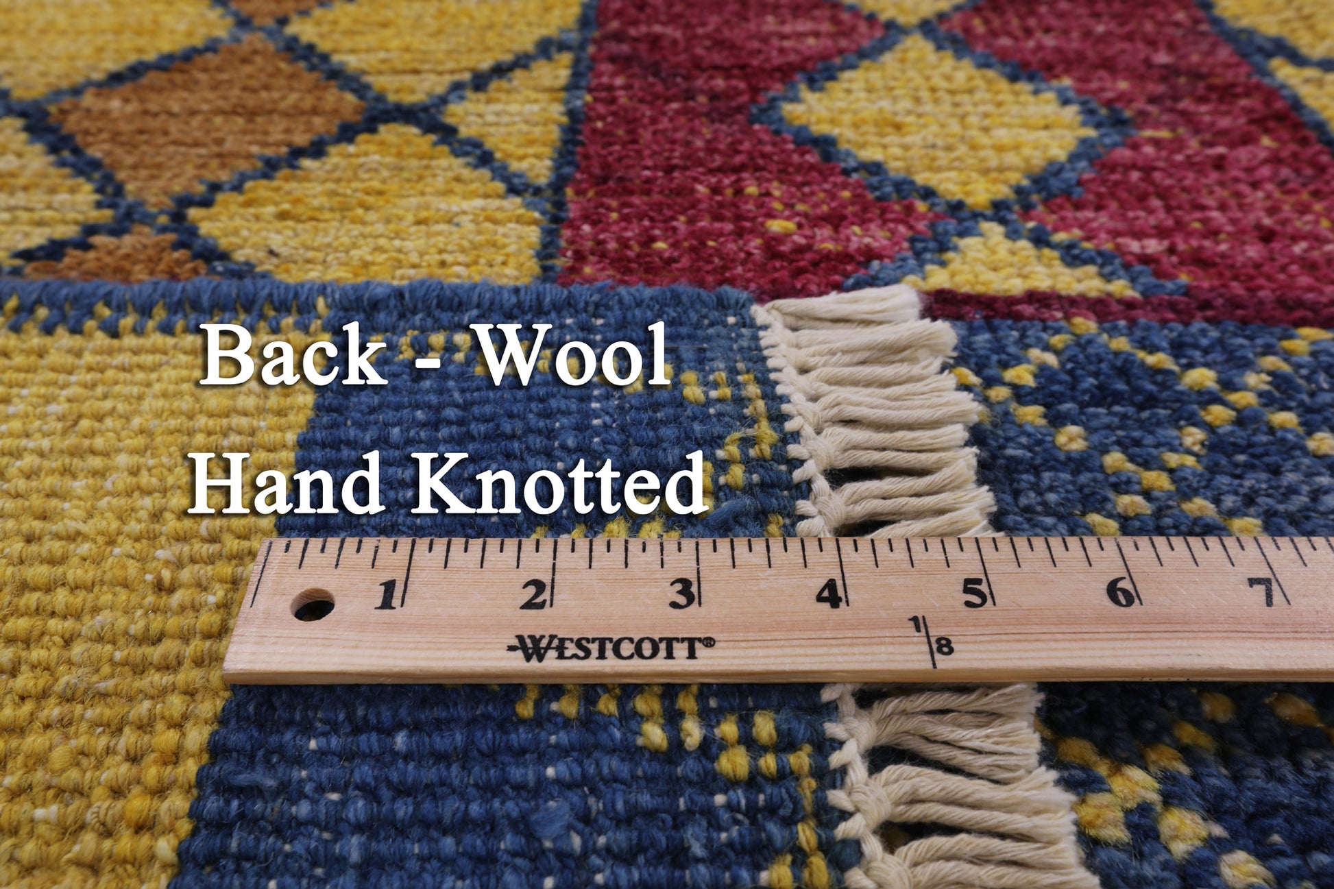 Tribal Moroccan Hand Knotted Wool Rug - 8' 2" X 9' 10" - Golden Nile