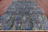 Suzani Hand Knotted Area Rug - 9' 1 X 11' 10 - Golden Nile