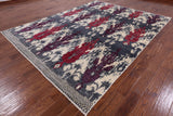 Ikat Hand Knotted Wool Area Rug - 7' 10" X 10' 3" - Golden Nile