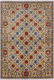 Ivory William Morris Handmade Wool Area Rug - 6' 2" X 8' 9" - Golden Nile
