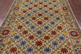 Ivory William Morris Handmade Wool Area Rug - 6' 2" X 8' 9" - Golden Nile