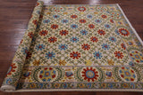 Ivory William Morris Handmade Wool Area Rug - 6' 2" X 8' 9" - Golden Nile