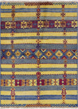 Tribal Moroccan Hand Knotted Wool Rug - 6' 7" X 8' 9" - Golden Nile