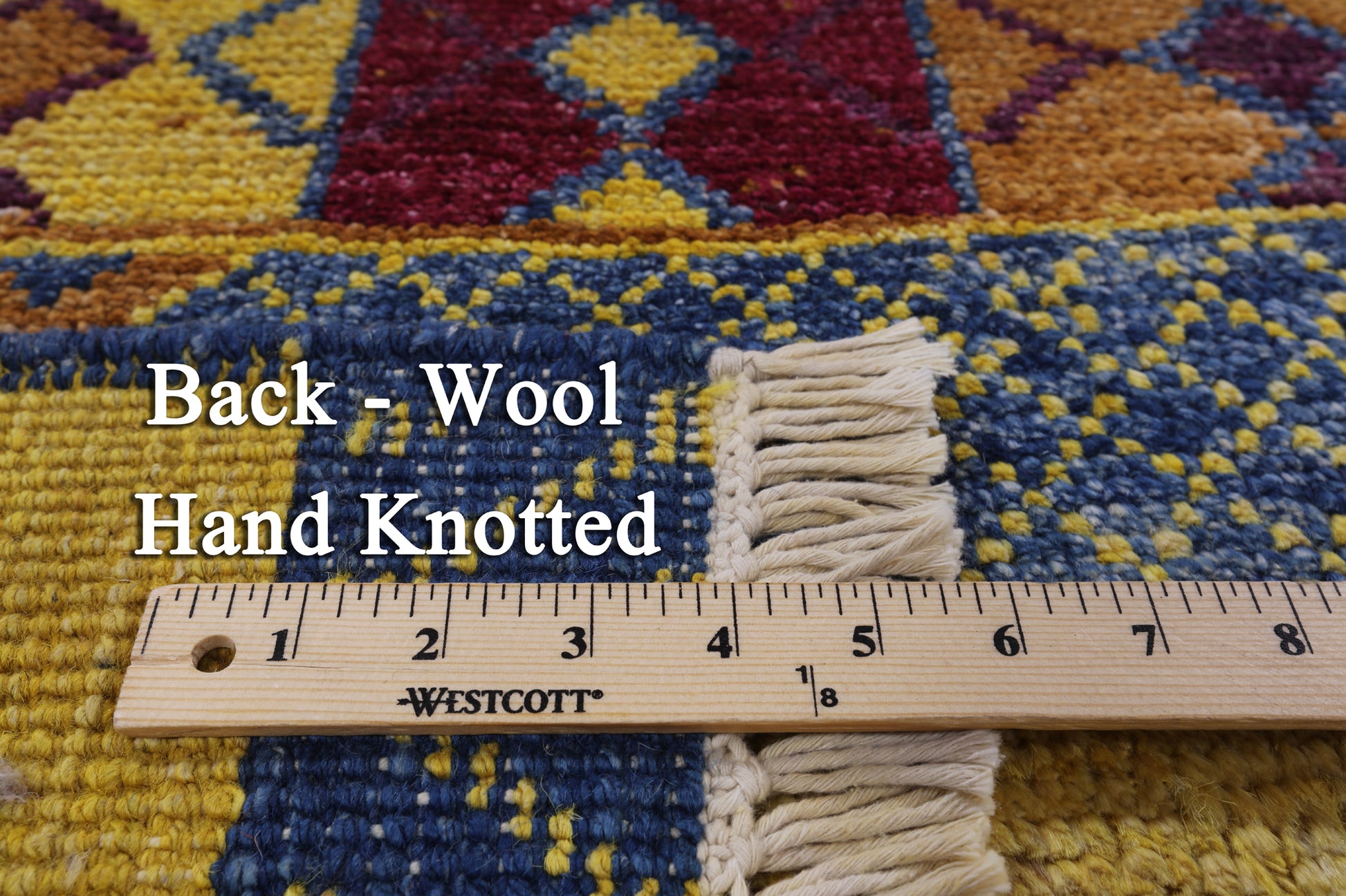 Tribal Moroccan Hand Knotted Wool Rug - 6' 7" X 8' 9" - Golden Nile