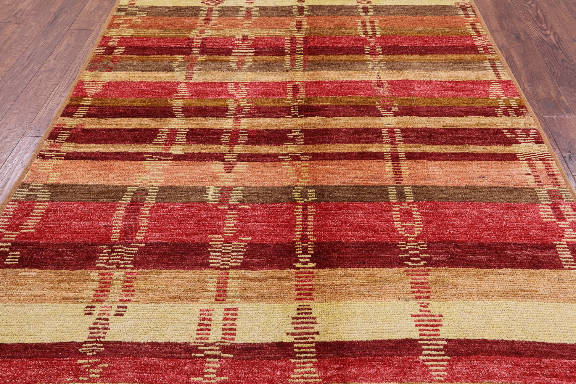 Tribal Moroccan Handmade Wool Area Rug - 6' 5" X 8' 10" - Golden Nile