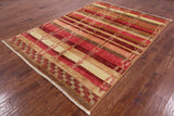 Tribal Moroccan Handmade Wool Area Rug - 6' 5" X 8' 10" - Golden Nile