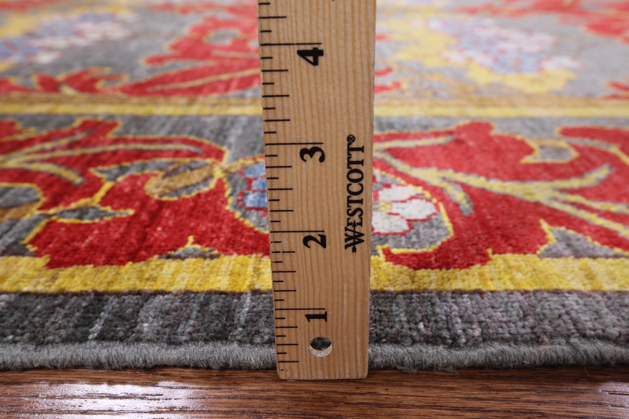 Grey William Morris Handmade Wool Area Rug - 6' 0" X 8' 8" - Golden Nile