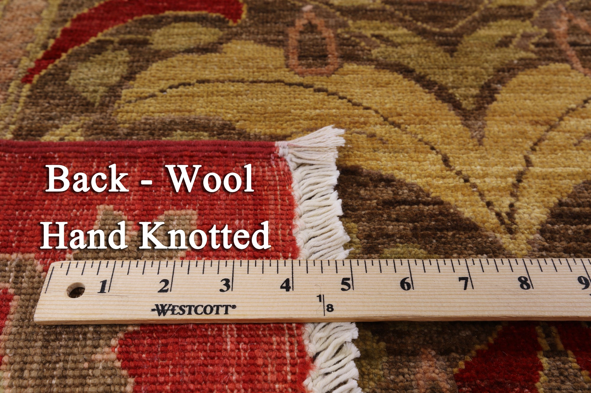 William Morris Handmade Wool Area Rug - 9' 1" X 12' 0" - Golden Nile