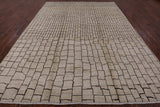 Ivory Moroccan Hand Knotted Area Rug - 8' 9" X 11' 10" - Golden Nile