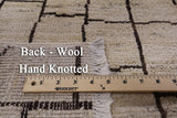 Ivory Moroccan Hand Knotted Area Rug - 8' 9" X 11' 10" - Golden Nile