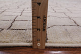 Ivory Moroccan Hand Knotted Area Rug - 8' 9" X 11' 10" - Golden Nile