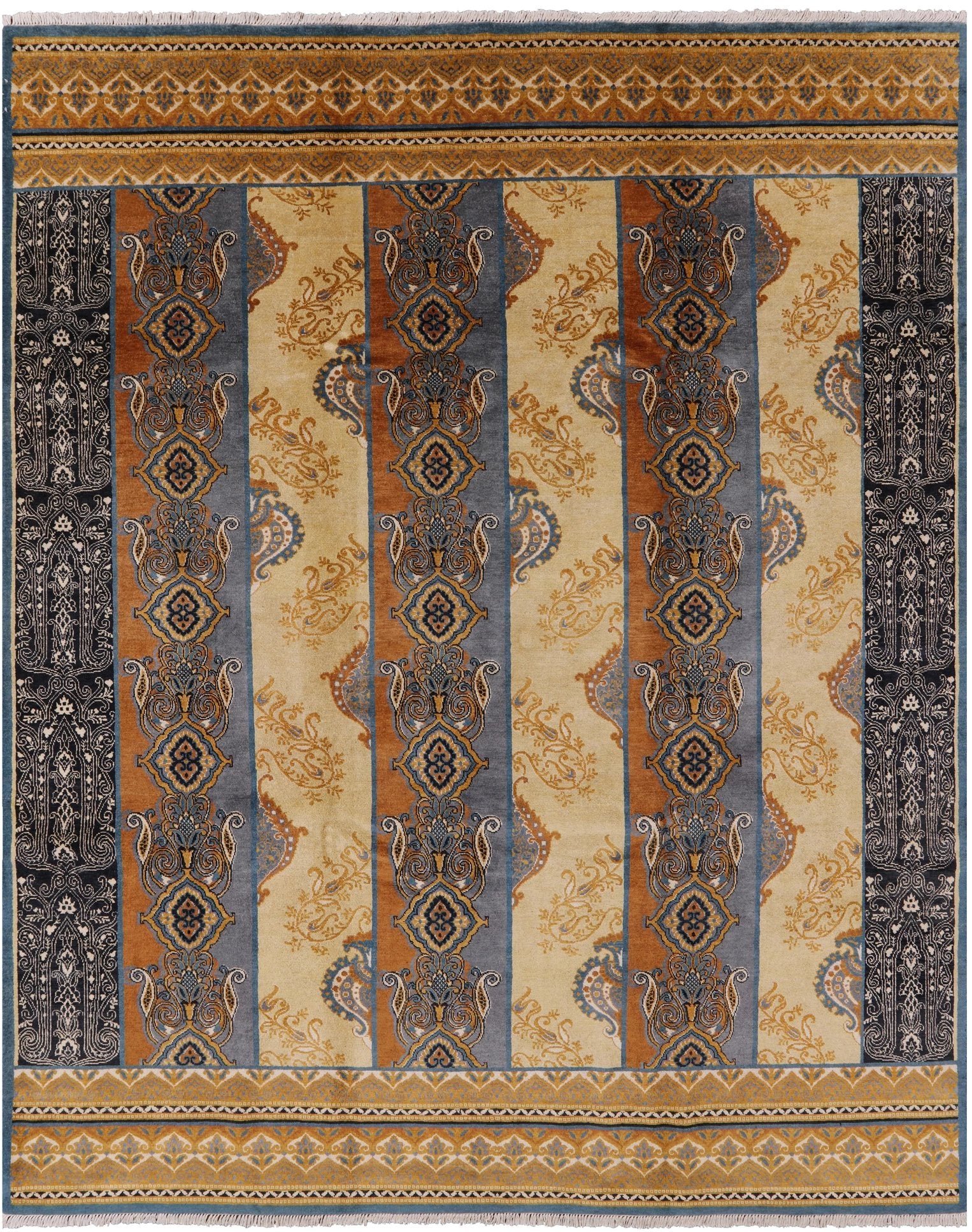William Morris Handmade Wool Area Rug - 8' 1" X 10' 0" - Golden Nile