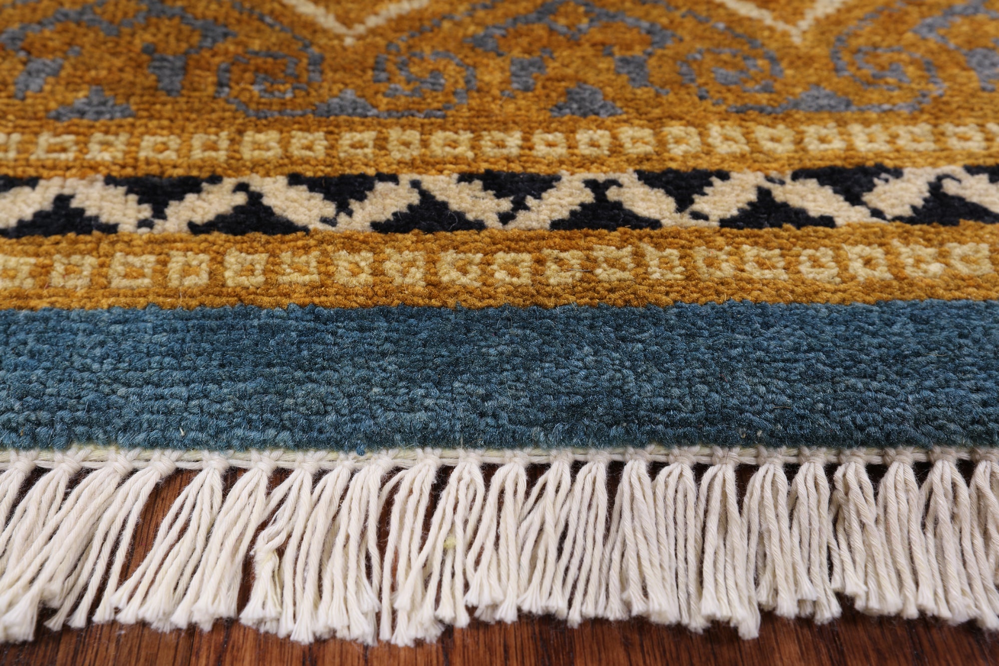William Morris Handmade Wool Area Rug - 8' 1" X 10' 0" - Golden Nile