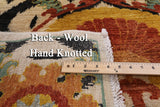Ivory William Morris Handmade Wool Runner Rug - 4' 2" X 10' 10" - Golden Nile