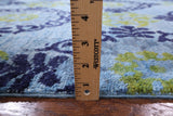 Blue Ikat Handmade Wool Area Rug - 7' 10" X 10' 2" - Golden Nile