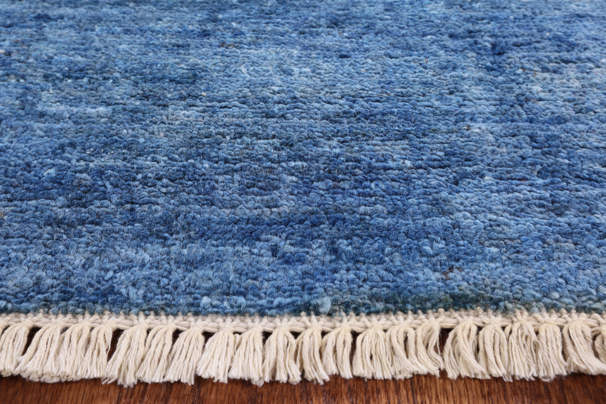 Blue Ikat Handmade Wool Area Rug - 7' 10" X 10' 2" - Golden Nile