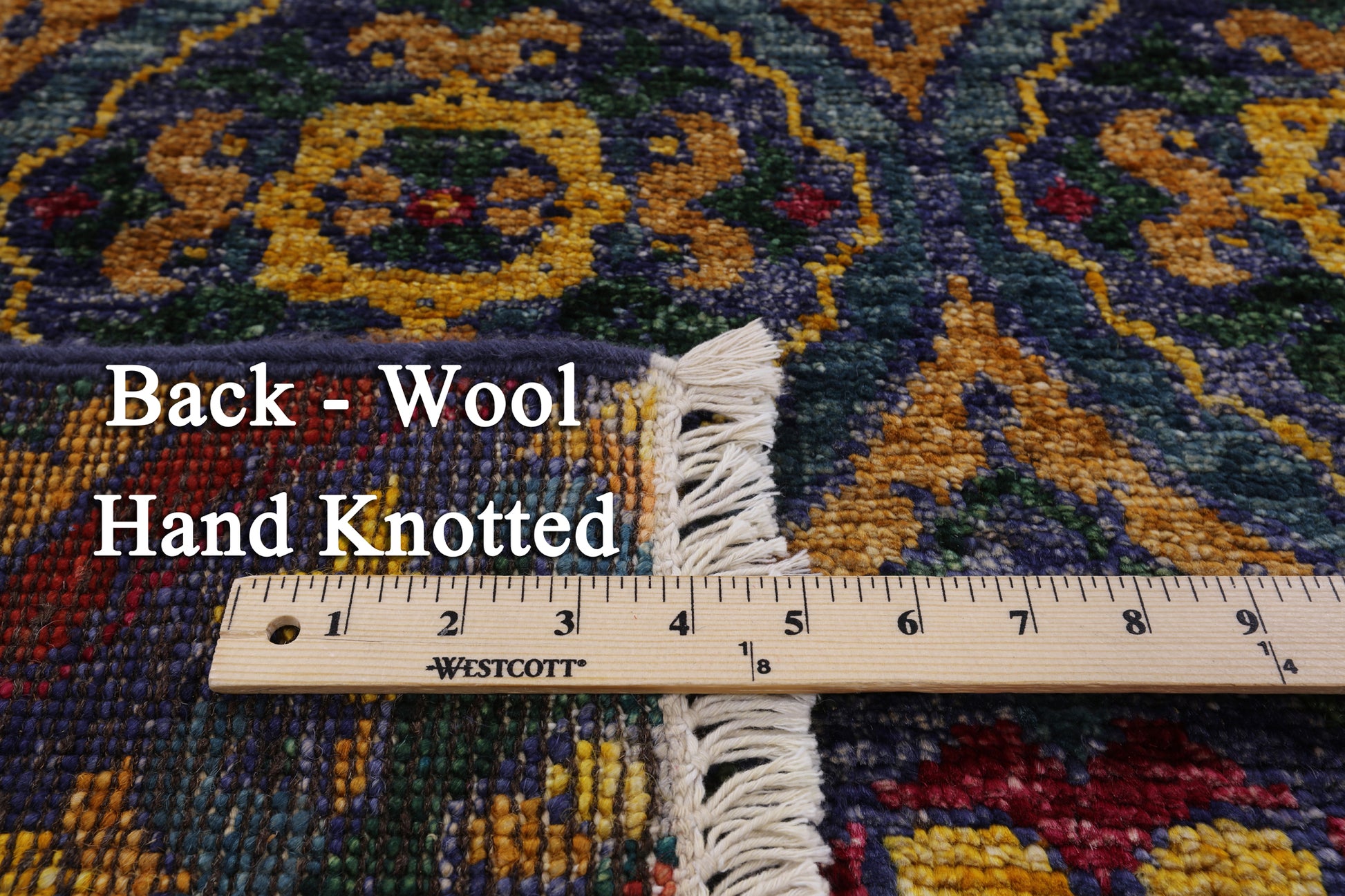 William Morris Hand Knotted Wool Area Rug - 6' 0" X 9' 1" - Golden Nile