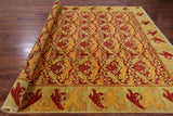 Red William Morris Handmade Area Rug - 8' 10" X 12' 1" - Golden Nile
