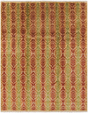 Ikat Hand Knotted Wool Rug - 8' 2" X 10' 5" - Golden Nile