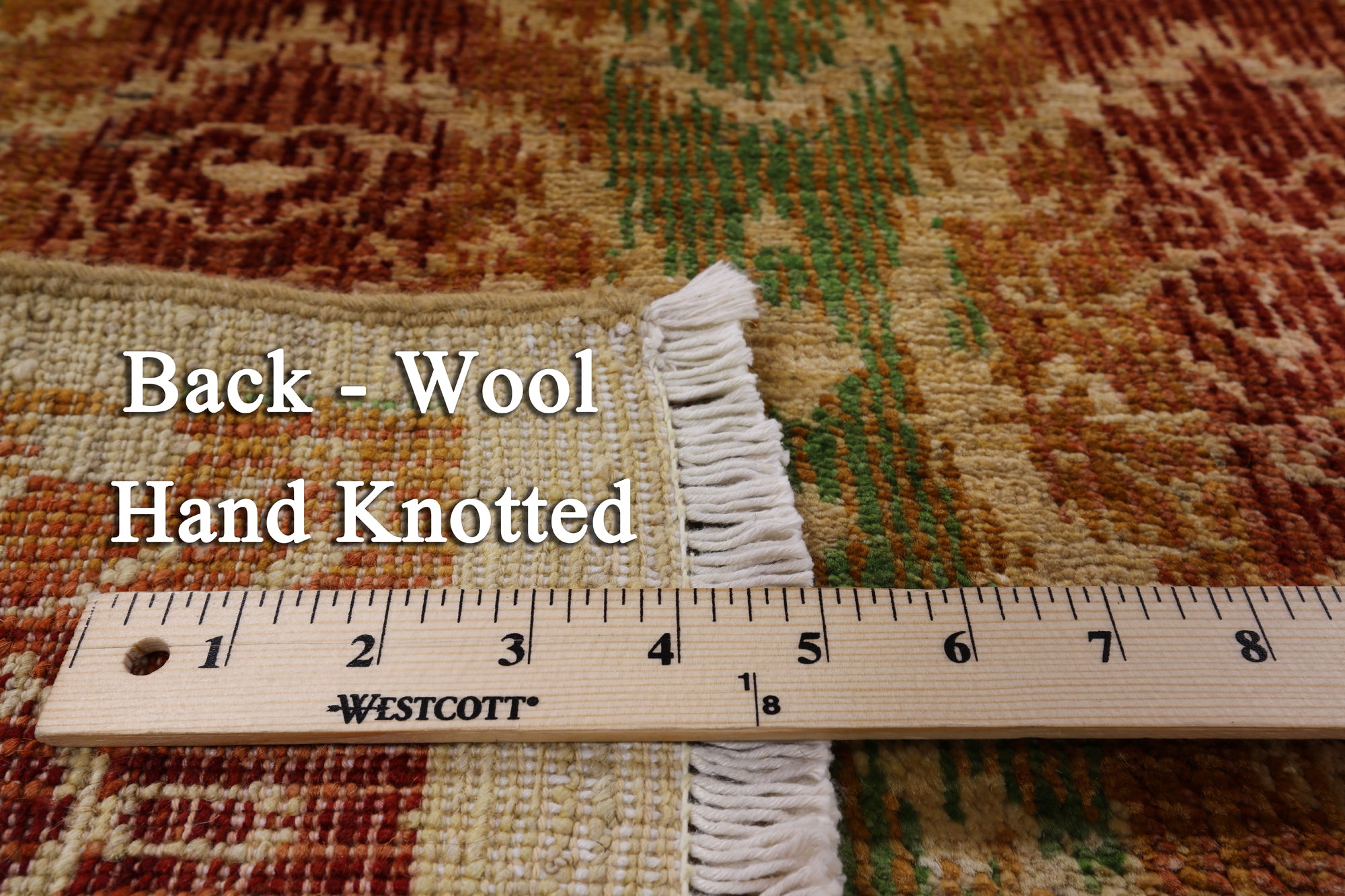 Ikat Hand Knotted Wool Rug - 8' 2" X 10' 5" - Golden Nile