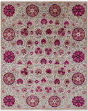 Ivory William Morris Handmade Wool Area Rug - 8' 3" X 10' 3" - Golden Nile