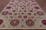 Ivory William Morris Handmade Wool Area Rug - 8' 3" X 10' 3" - Golden Nile