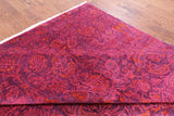 Purple William Morris Hand Knotted Wool Rug - 8' 10" X 12' 1" - Golden Nile