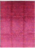 Purple William Morris Hand Knotted Wool Rug - 8' 10" X 12' 1" - Golden Nile