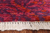 Purple William Morris Hand Knotted Wool Rug - 8' 10" X 12' 1" - Golden Nile