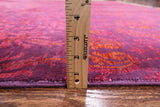 Purple William Morris Hand Knotted Wool Rug - 8' 10" X 12' 1" - Golden Nile