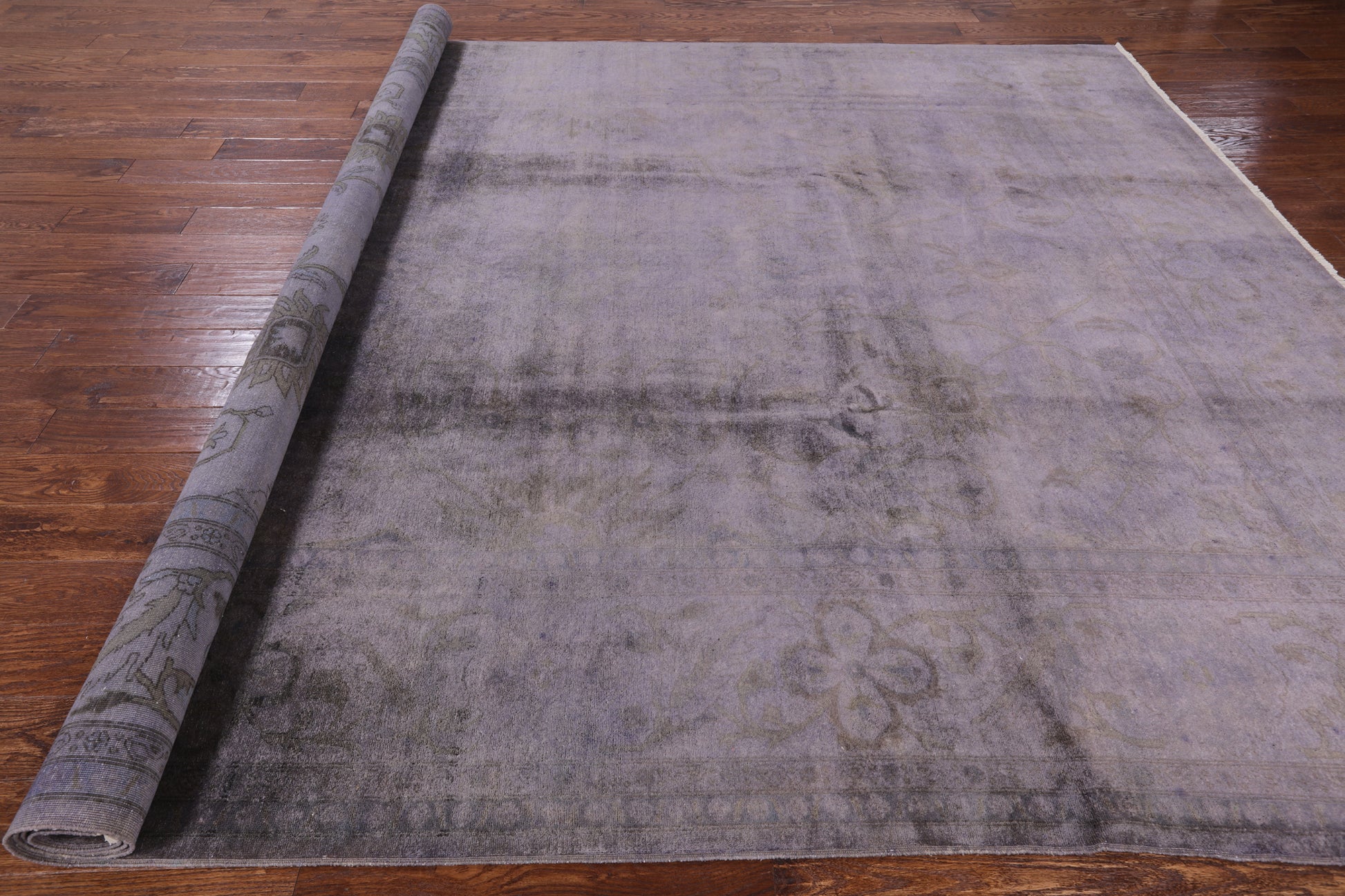Full Pile Overdyed Handmade Wool Rug - 9' 1" X 11' 10" - Golden Nile