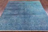 Square Full Pile Overdyed Hand Knotted Wool Rug - 5' 10" X 6' 1" - Golden Nile
