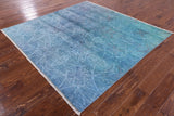 Square Full Pile Overdyed Hand Knotted Wool Rug - 5' 10" X 6' 1" - Golden Nile