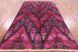Ikat Hand Knotted Wool Area Rug - 5' 9" X 9' 0" - Golden Nile