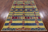 Tribal Moroccan Handmade Wool Area Rug - 5' 3" X 7' 8" - Golden Nile