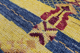 Tribal Moroccan Handmade Wool Area Rug - 5' 3" X 7' 8" - Golden Nile