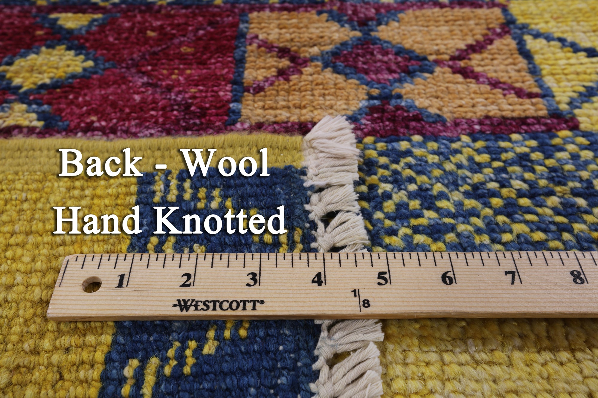 Tribal Moroccan Handmade Wool Area Rug - 5' 3" X 7' 8" - Golden Nile