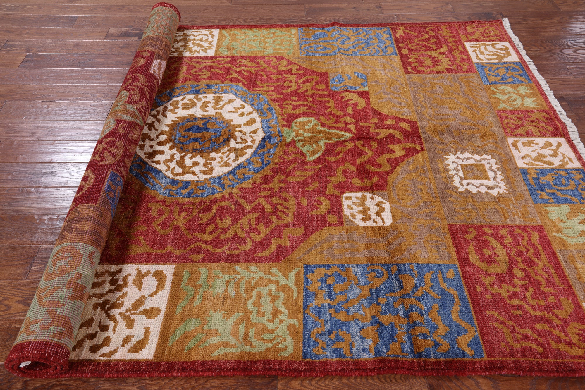 Persian Gabbeh Handmade Wool Area Rug - 6' 2" X 9' 3" - Golden Nile