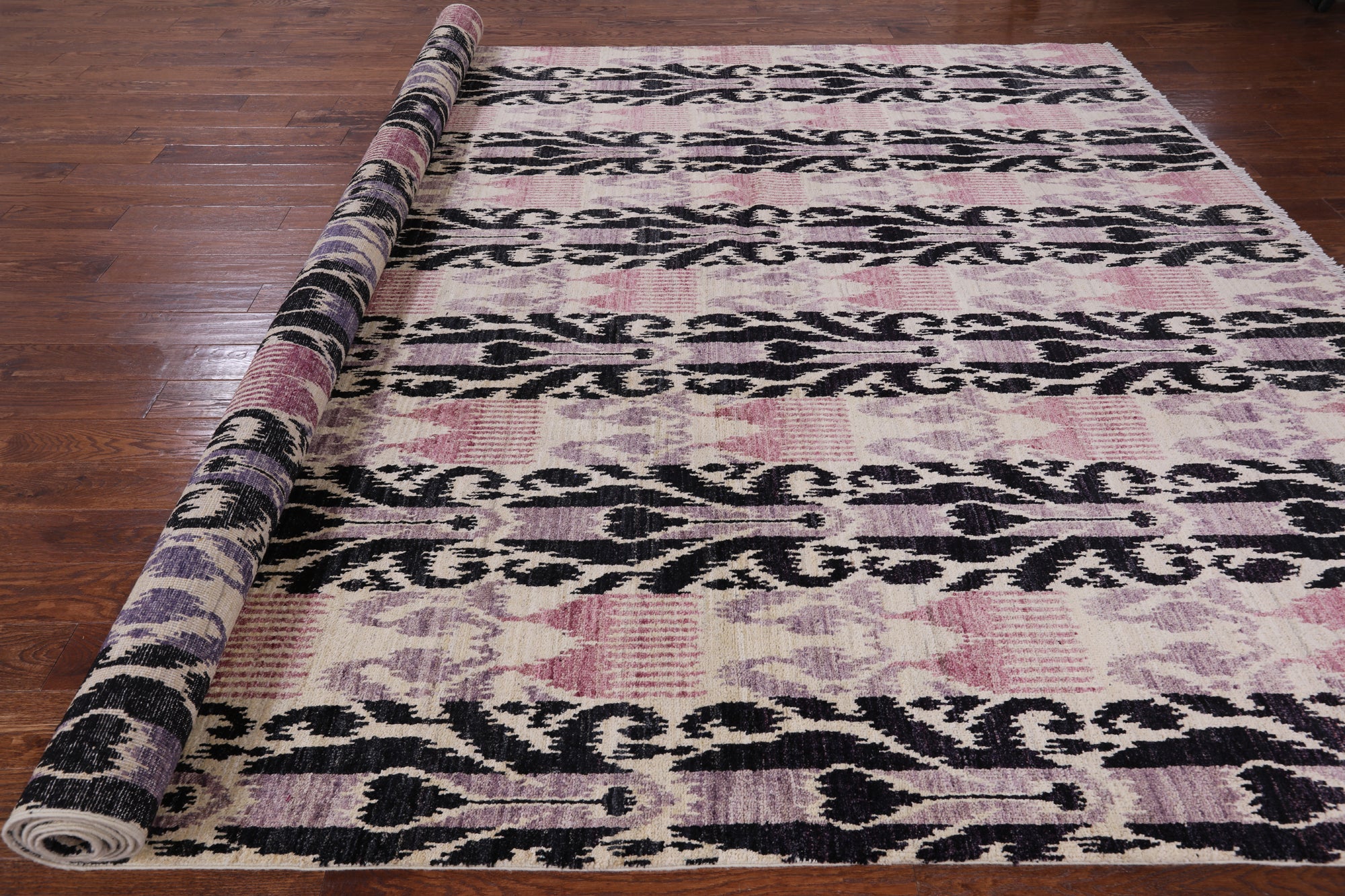 Ikat Handmade Wool Area Rug - 9' 10" X 14' 1" - Golden Nile