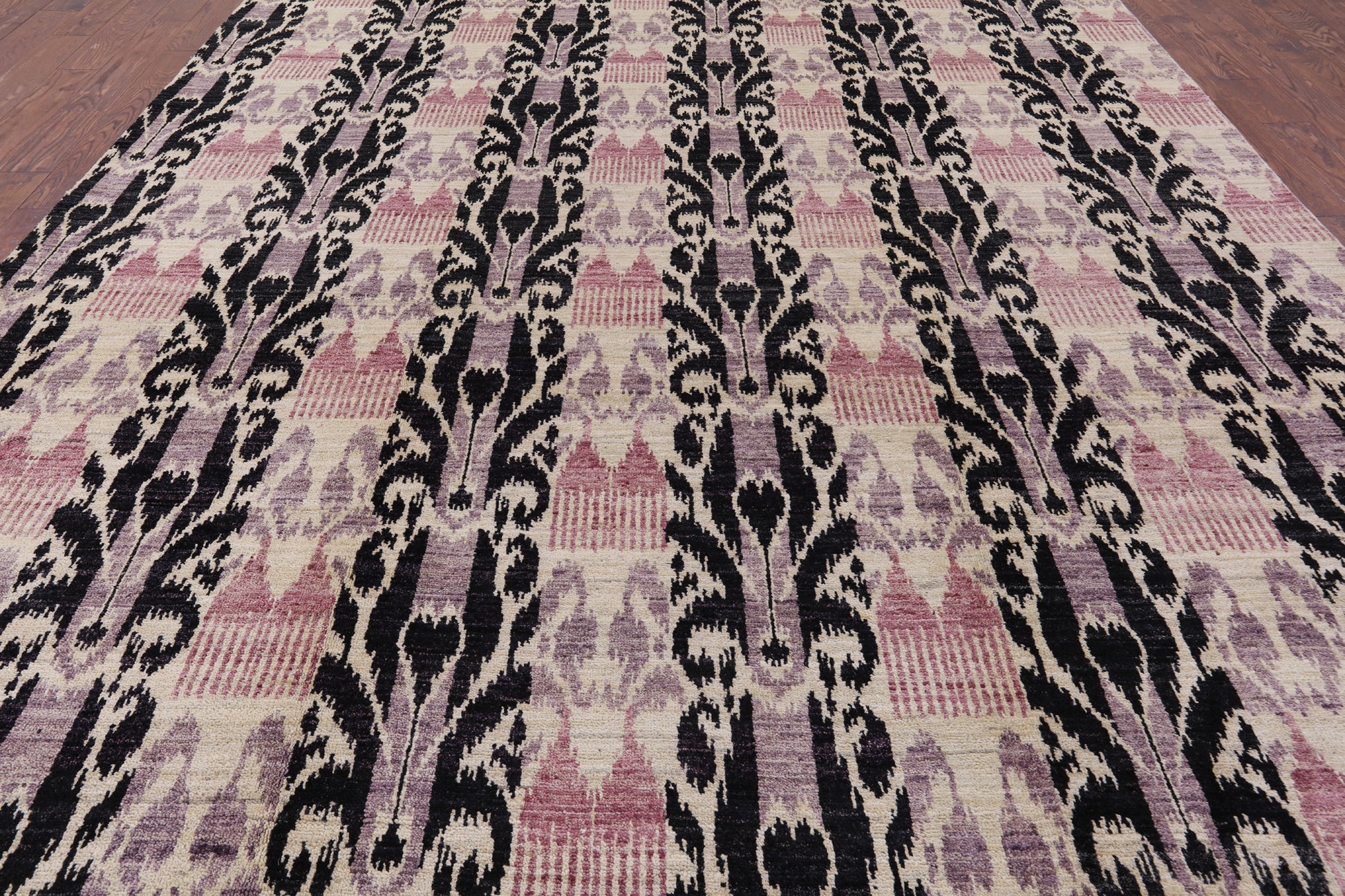 Ikat Handmade Wool Area Rug - 9' 10" X 14' 1" - Golden Nile